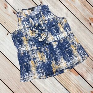 Elena Solano M sleeveless ruffle 55% linen top